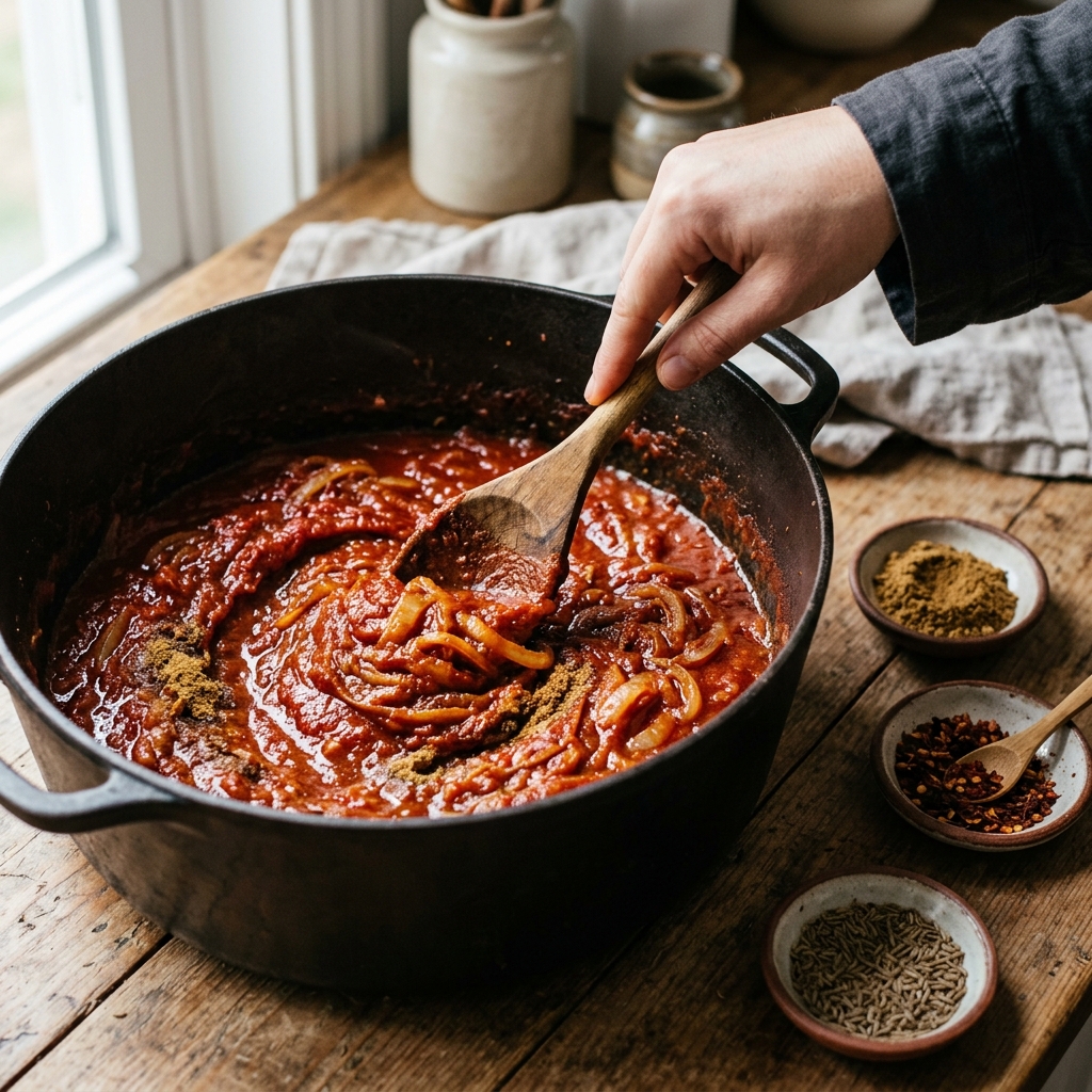 Build the Spiced Tomato Base