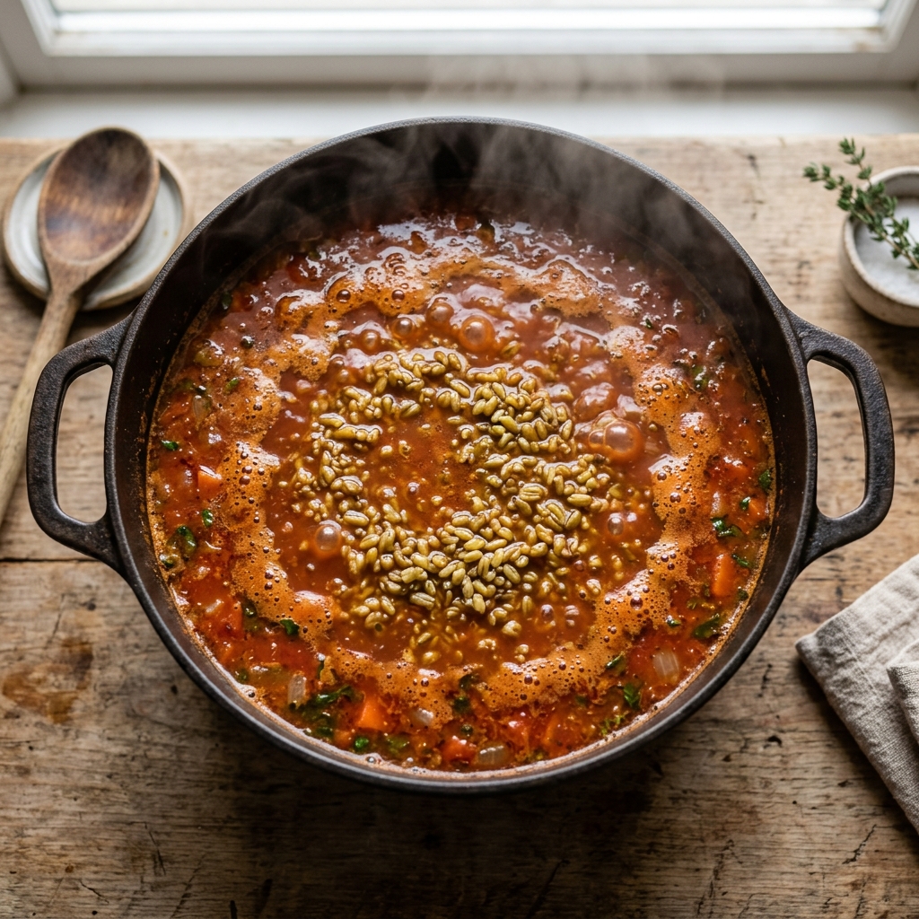 Simmer the Broth with Freekeh