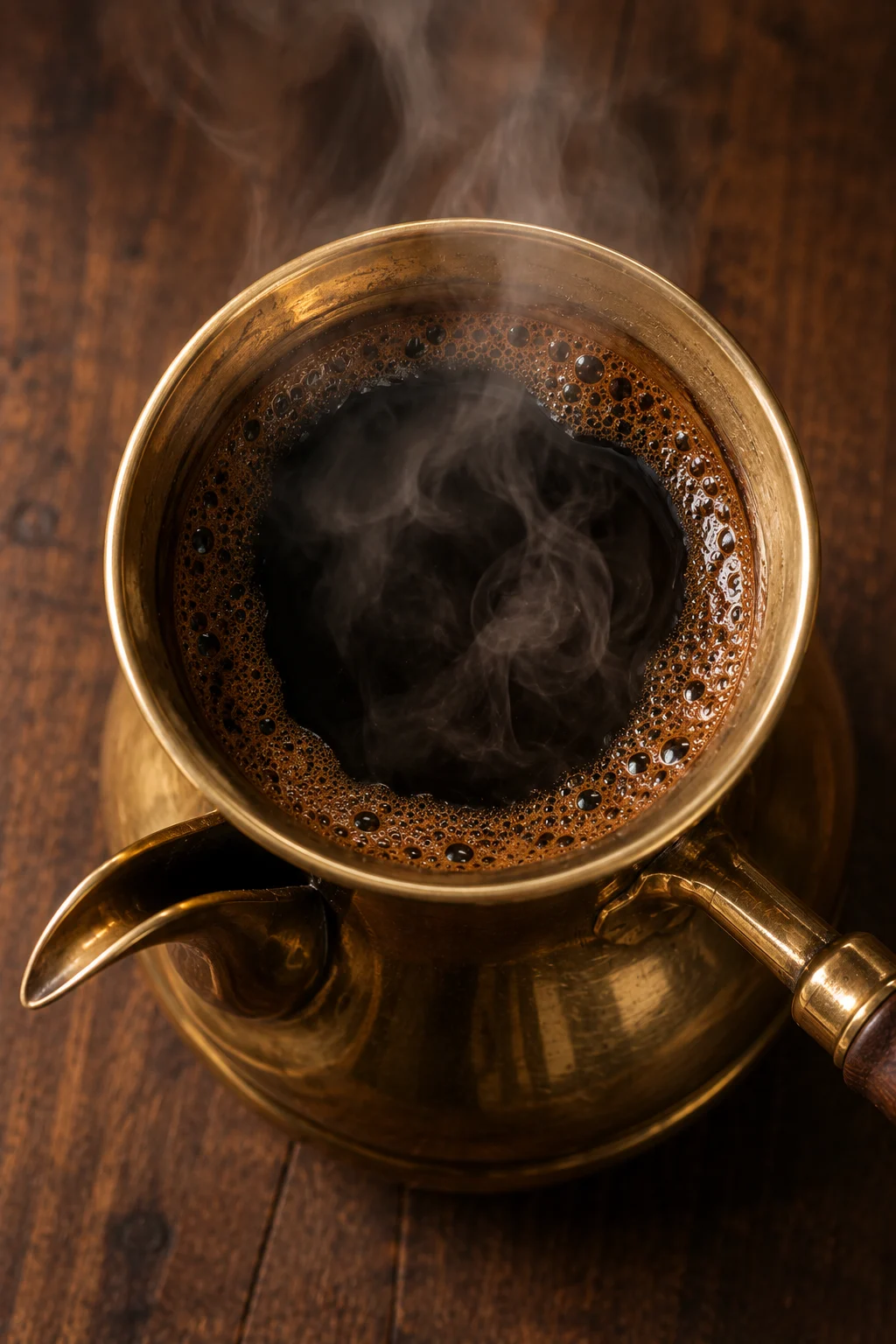 Light roast coffee grounds simmering gently in the pot