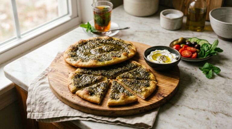 Manakish Za’atar Recipe: Lebanon’s Breakfast Flatbread
