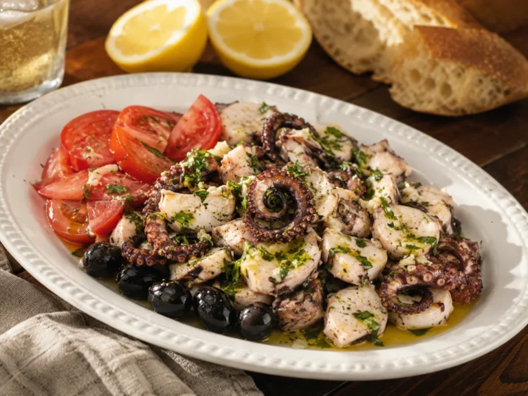 Mediterranean Octopus Salad with Lemon and Garlic