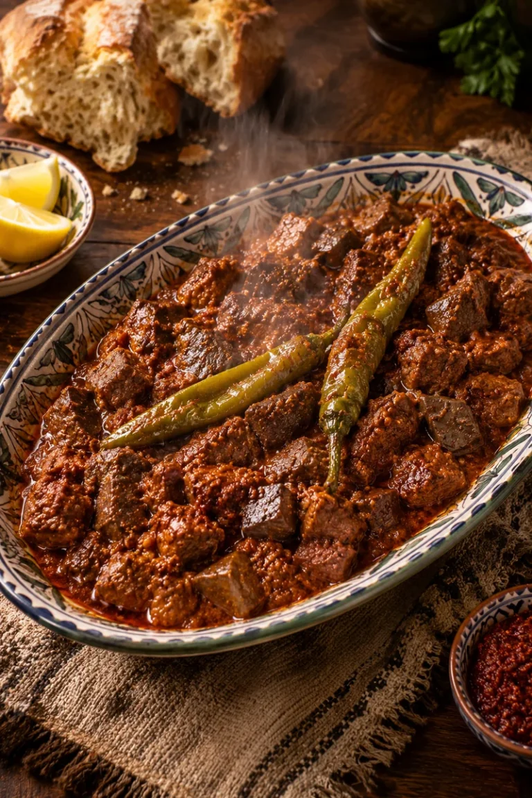 Kammounia: Tunisian Liver and Beef in Cumin Sauce